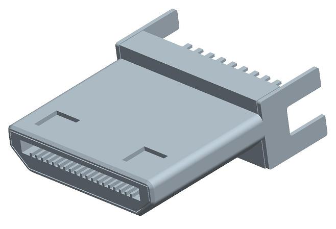 HDMI-C-3 ,HDMI JACK C TYPE ,公頭HDMI夾板式，HDMI plug主圖