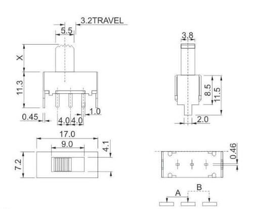 SS-12G02(1p1t)撥動開關